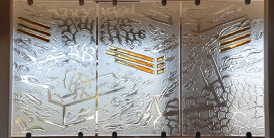 Slumped Glass screen privacy