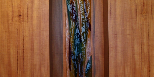 Fused Slumped wall feature abstract