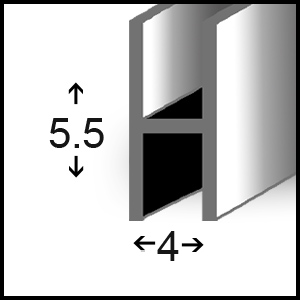 cross sectional diagram of lead came with measurements