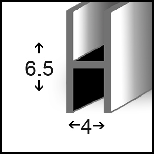 cross sectional diagram of lead came with measurements