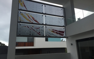 outdoor privacy slumped glass