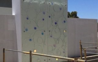 water feature textured glass outdoor