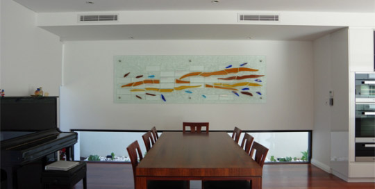 Glass textured colour wall art