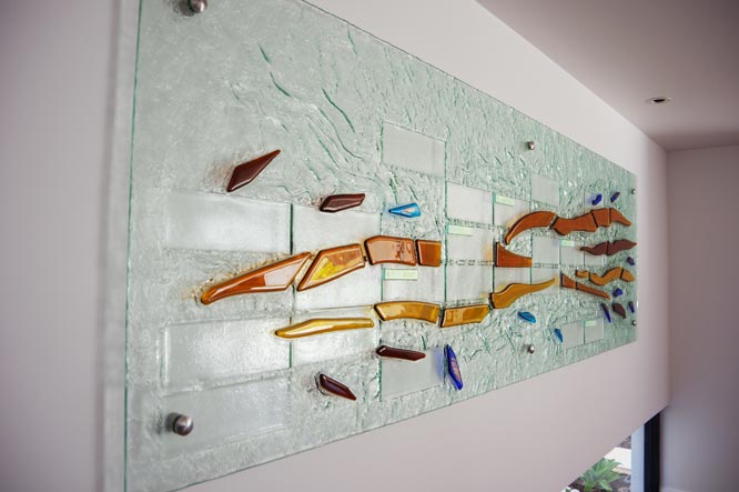 Glass textured colour wall art