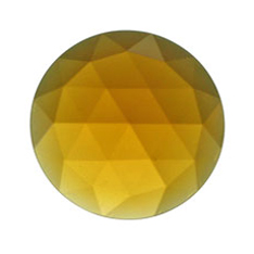 medium amber faceted jewel