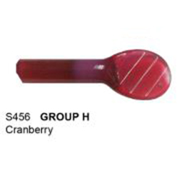 cranberry red moretti rod with pressed end