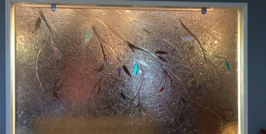 Slumped Glass privacy leaves