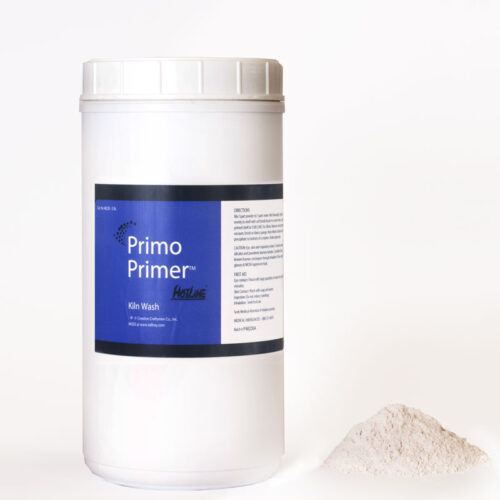 white tub of primo primer powder with small pile of powder