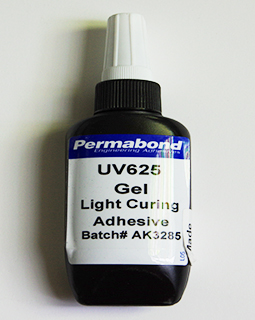 UV625 gel adhesive in squeeze bottle