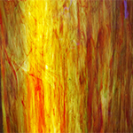 yellow and red streaky glass