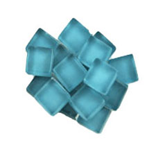 blue glass mosaic art tiles