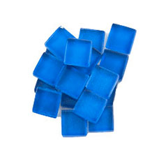 blue mosaic glass art tiles