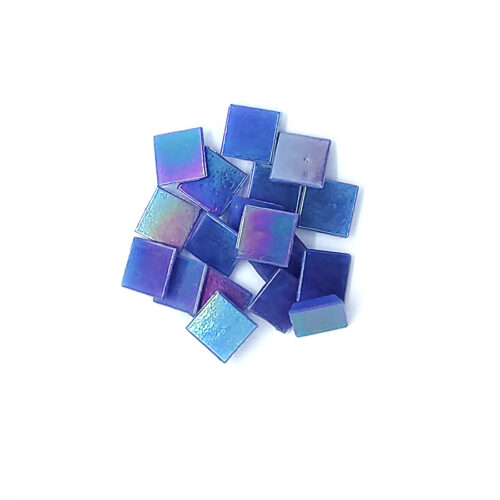 blue purple pearl iridescent glass mosaic tiles pile