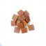 sparkly orange iridescent glass mosaic tiles pile