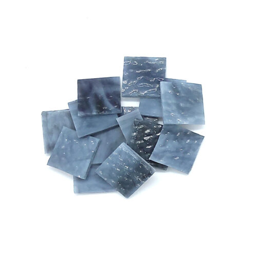 blue grey textured vision glass mosaic tiles in pile