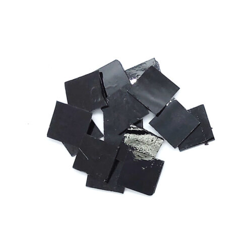 black vision glass mosaic tiles in pile