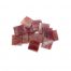 maroon and white streaky vision glass mosaic tiles in pile