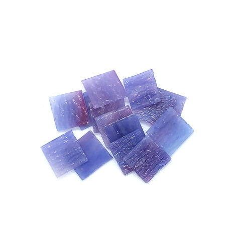 purple and blue vision glass mosaic tiles in pile