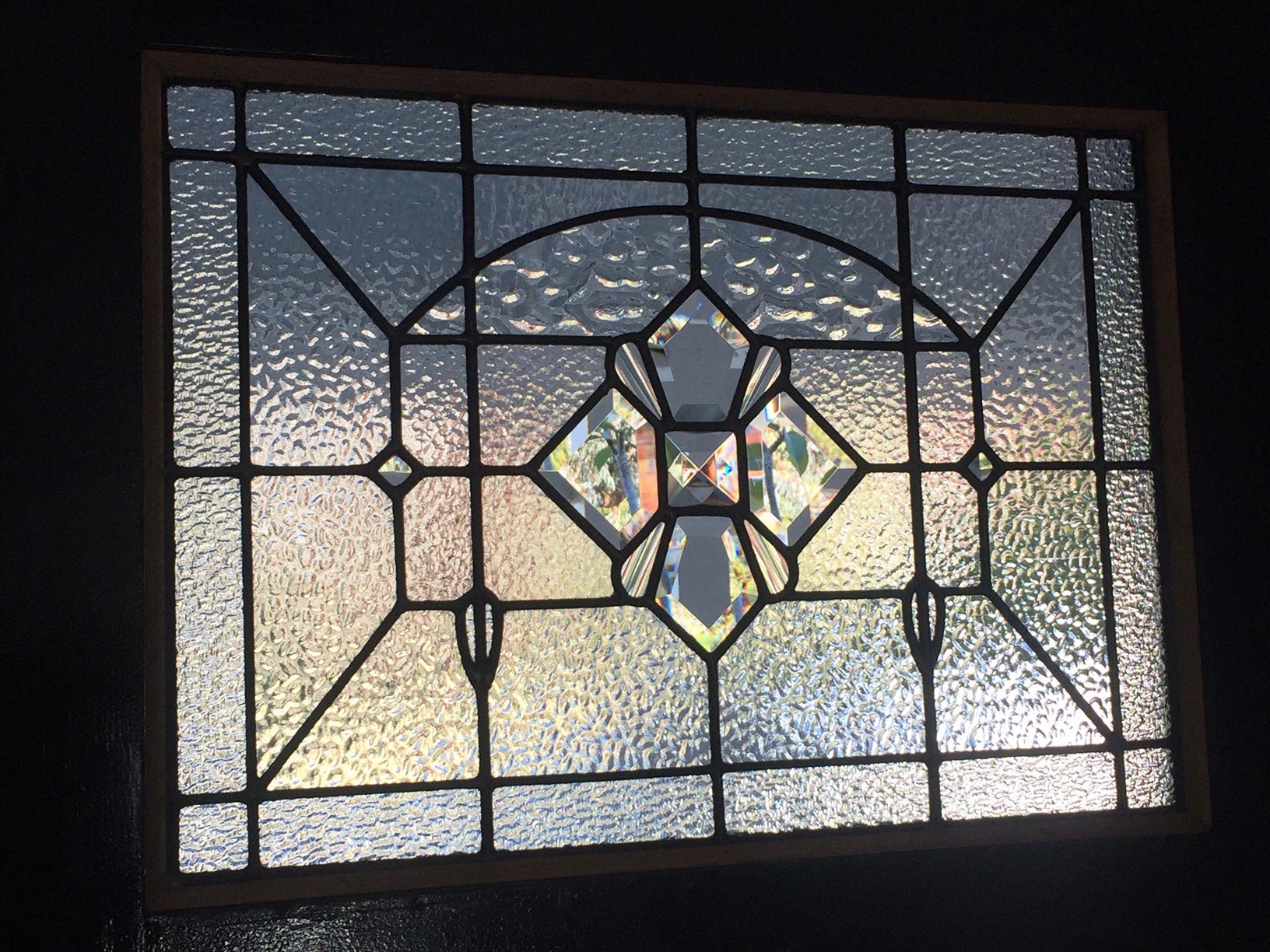 stained glass door panel clear textures and bevels