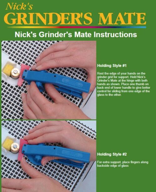 grinders mate instructions showing two holding styles