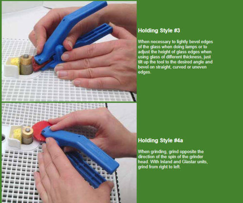 grinders mate instructions showing two holding styles