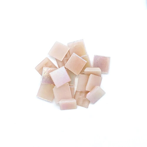 pink pearl iridescent glass mosaic tiles pile