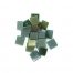 green gold pearl iridescent glass mosaic tiles pile