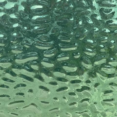 sea green textured glass