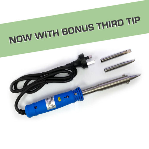 soldering iron with two spare tips