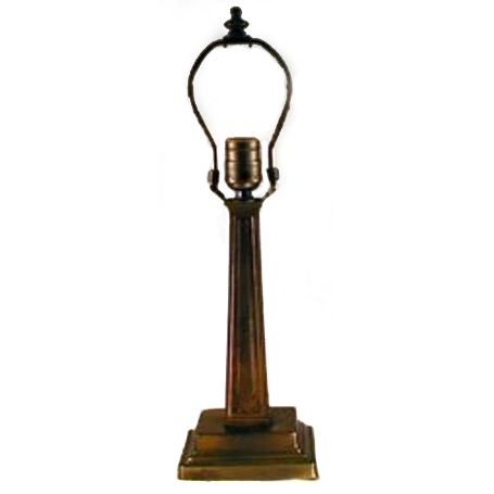 lamp base with harp and cord with a pillar design