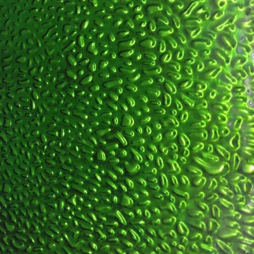 green glass with legacy texture close up