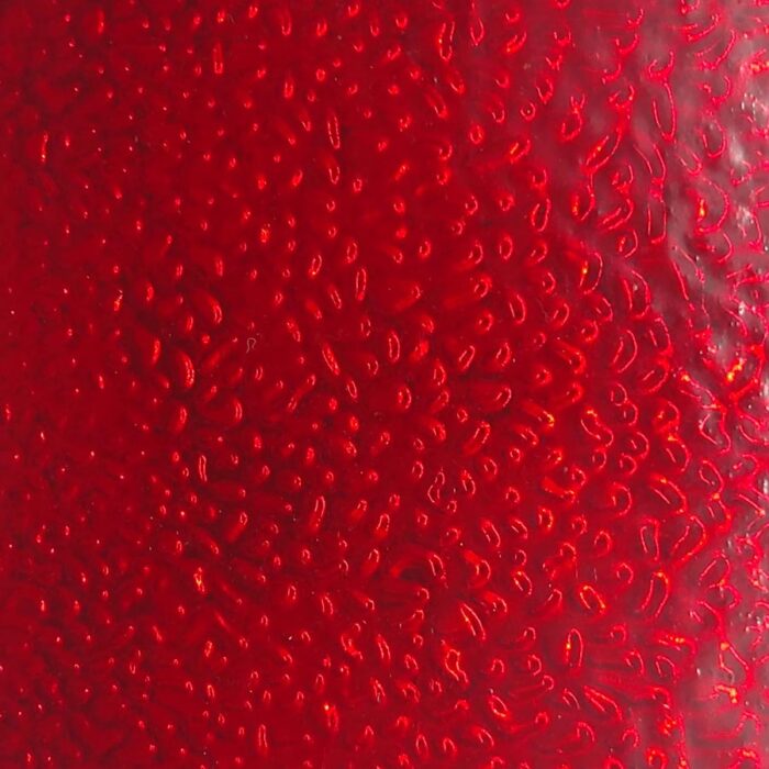 red glass with legacy texture close up