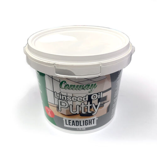 tub of leadlight linseed oil putty