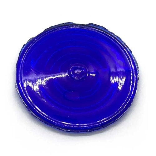 cobalt blue glass circle