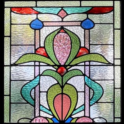 Traditional and Colourful Fanlight - Perth Art Glass